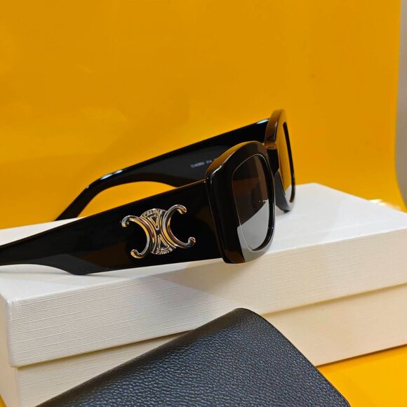 Celine Black Rectangular Sunglasses main image 6
